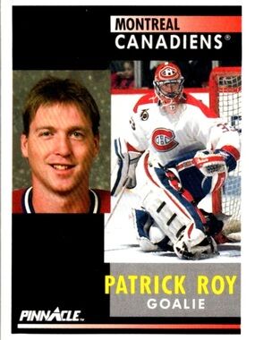 🇨🇦 SALE $3 ✅ Patrick Roy 1991/92 Pinnacle Montreal Canadiens Hockey Card